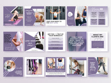 Load image into Gallery viewer, Fitness Instagram Templates | Personal Trainer Posts | IG Health Coach Canva Templates
