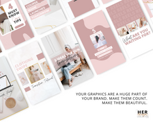 Load image into Gallery viewer, Pink Feminine Reels Covers Templates | Instagram Reels Thumbnails Editable in Canva
