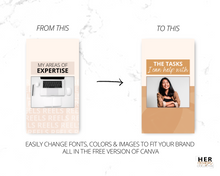 Load image into Gallery viewer, Virtual Assistant Reels Covers Templates | VA Instagram Reels Thumbnails Editable in Canva
