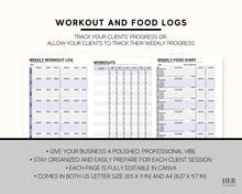 Load image into Gallery viewer, Editable Personal Trainer Forms Templates | Workout Logs for Fitness Coaches
