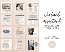 Load image into Gallery viewer, Virtual Assistant Instagram Templates | VA Posts | IG VA Canva Templates
