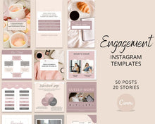 Load image into Gallery viewer, Engagement Instagram Templates | IG Posts to Boost Engagement | Editable Canva Templates
