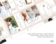 Load image into Gallery viewer, White Marble Retail Instagram Templates |Modern Retail Posts | Online Shopping Canva Templates
