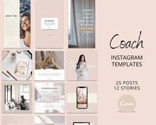 Load image into Gallery viewer, Coach Instagram Templates | Life Coach Posts | IG Coaching Canva Templates
