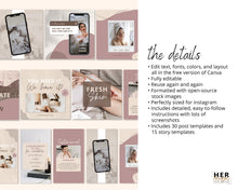 Load image into Gallery viewer, Skincare Instagram Templates | Skincare Posts | IG Esthetician Canva Templates
