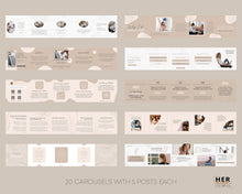 Load image into Gallery viewer, Life Coach Instagram Carousel Template, Coaching 5 page Carousels
