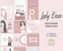 Load image into Gallery viewer, Female Entrepreneur Posts | Lady Boss Instagram Templates | Fempreneur Social Media Templates
