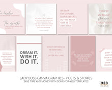 Load image into Gallery viewer, Female Entrepreneur Posts | Lady Boss Instagram Templates | Fempreneur Social Media Templates
